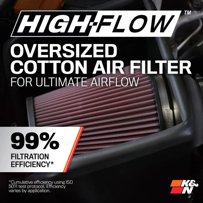 K&N Cold Air Intake System High Flow Air Filter Aluminum Tube For Tacoma (2024-Current)