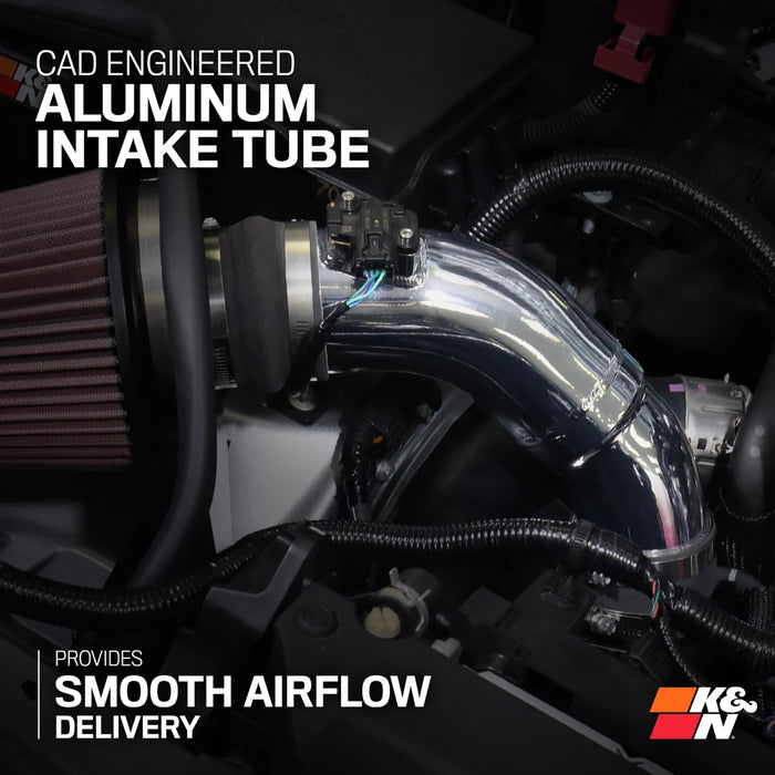 K&N Cold Air Intake System High Flow Air Filter Aluminum Tube For Tacoma (2024-Current)