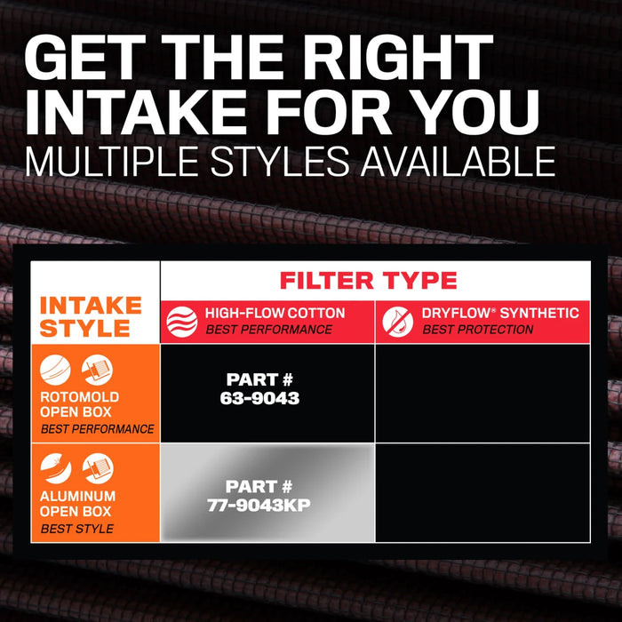 K&N Cold Air Intake System High Flow Air Filter Aluminum Tube For Tacoma (2024-Current)