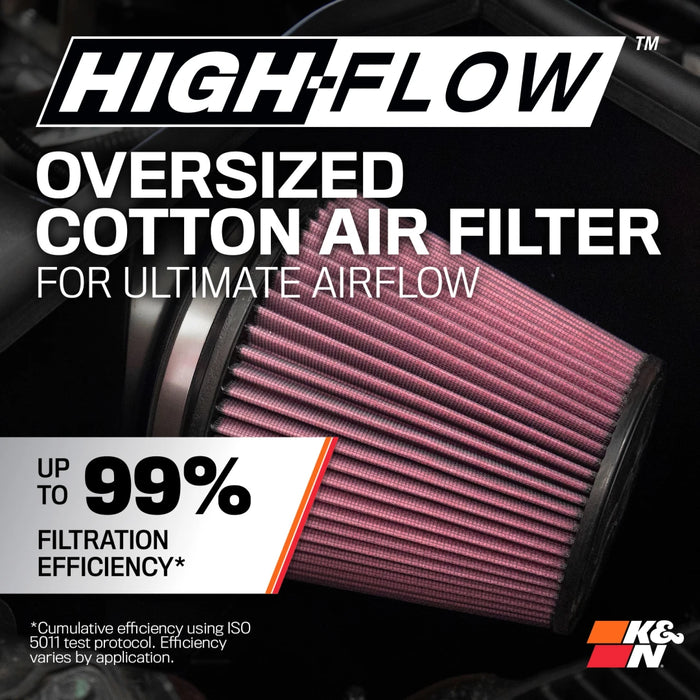 K&N Cold Air Intake System High Flow Air Filter Roto-Mold Tube For Tacoma (2024-Current)