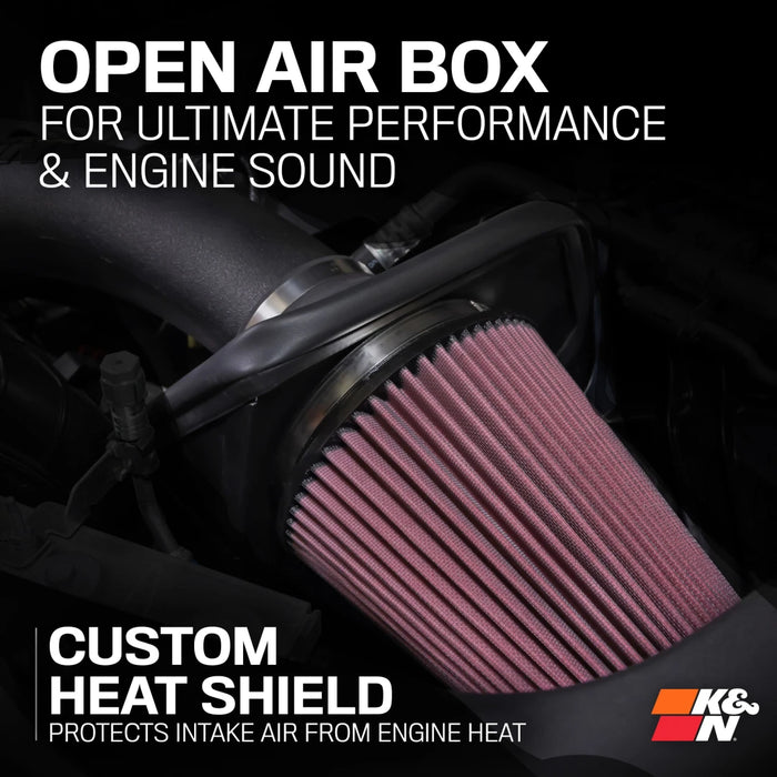 K&N Cold Air Intake System High Flow Air Filter Roto-Mold Tube For Tacoma (2024-Current)