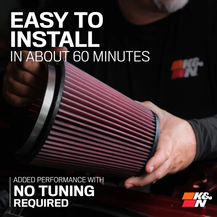 Filtered Intake Systems K&N Cold Air Intake System High Flow Air Filter Roto-Mold Tube For Tac ...
