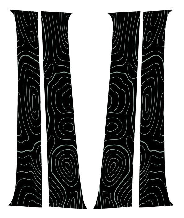 Vinyl Garage Topo B Pillar Decals For Tacoma (2016-2023)