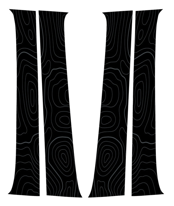 Vinyl Garage Topo B Pillar Decals For Tacoma (2016-2023)