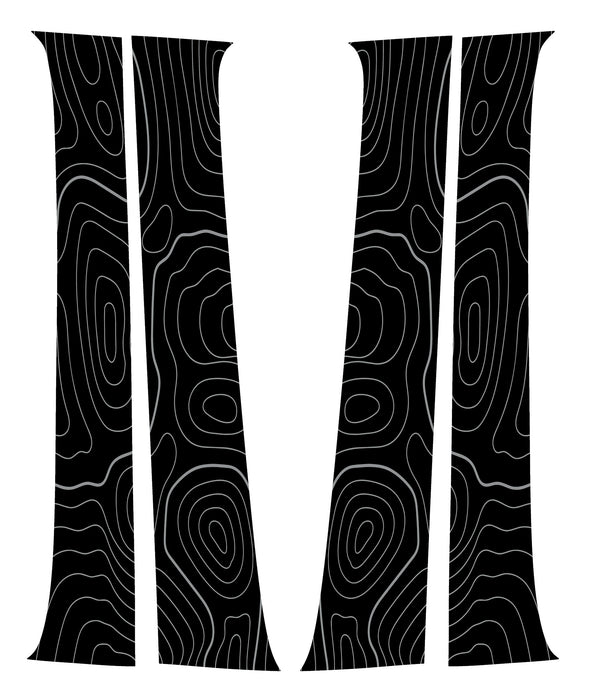 Vinyl Garage Topo B Pillar Decals For Tacoma (2016-2023)