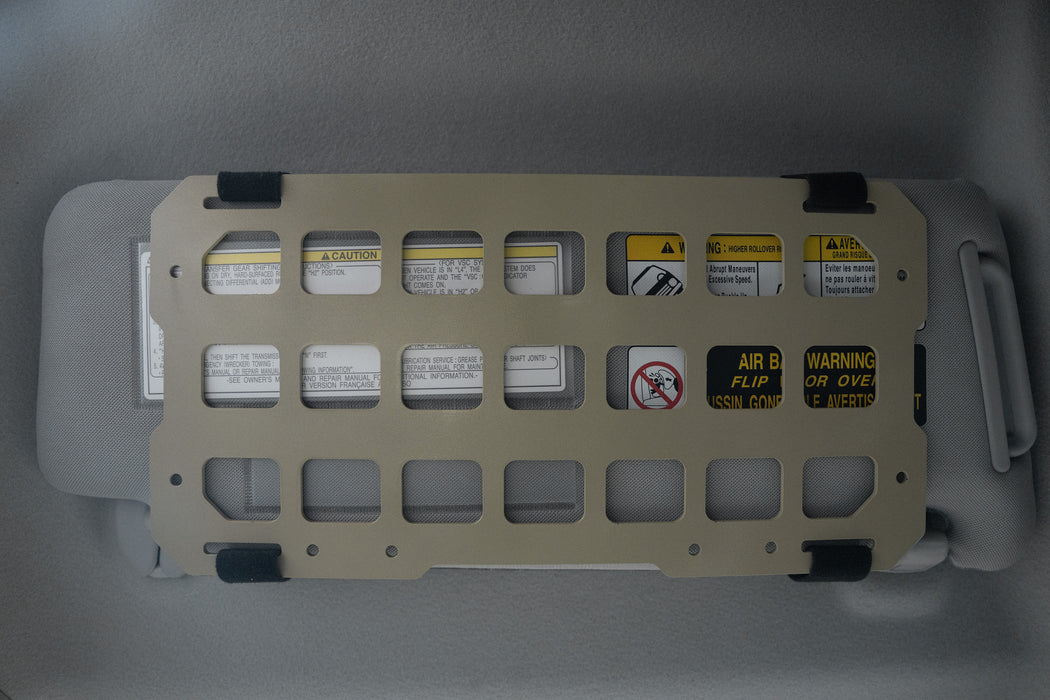 Tacoma Lifestyle Aluminum Sun Visor Molle Panel