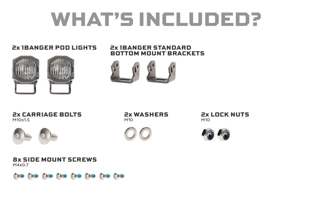 Morimoto 1 Banger LED Pods: HXB Combo Beam