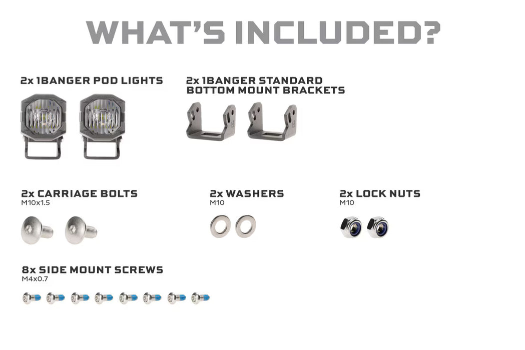 Morimoto 1 Banger LED Pods: HXB Spot Beam