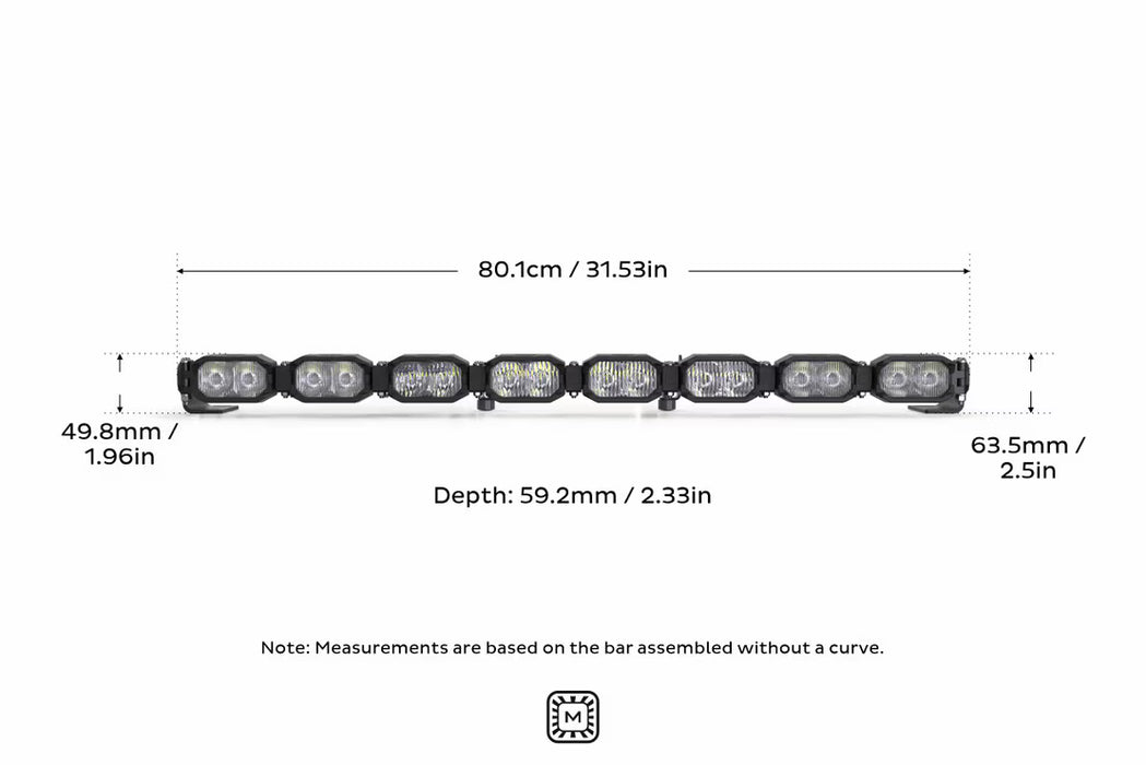 Morimoto 2 Banger Bar: 8 Pod / 31.5"