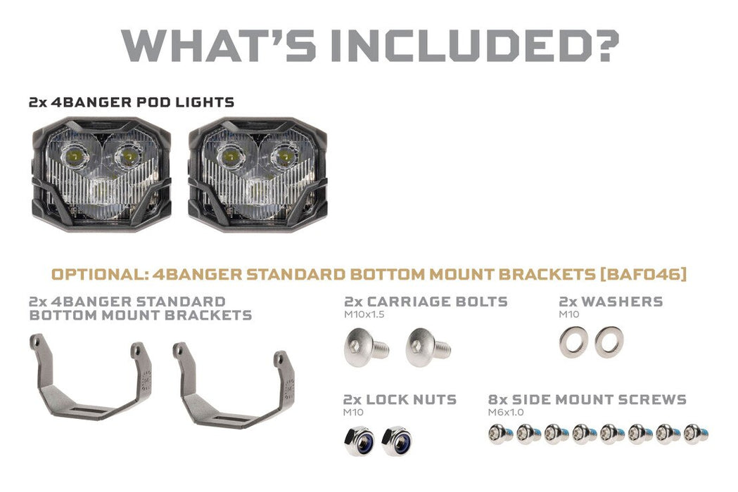 Morimoto 4Banger LED Pods: HXB Flood Beam