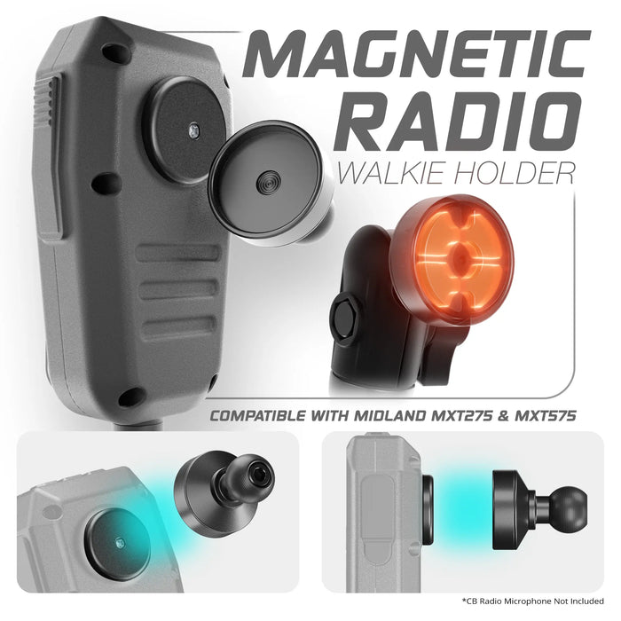 Tackform LINK™ Vent Mount Bracket With Midland MXT275 and MXT575 Magnetic CB Radio Mic Holder for Tacoma (2016-2023)