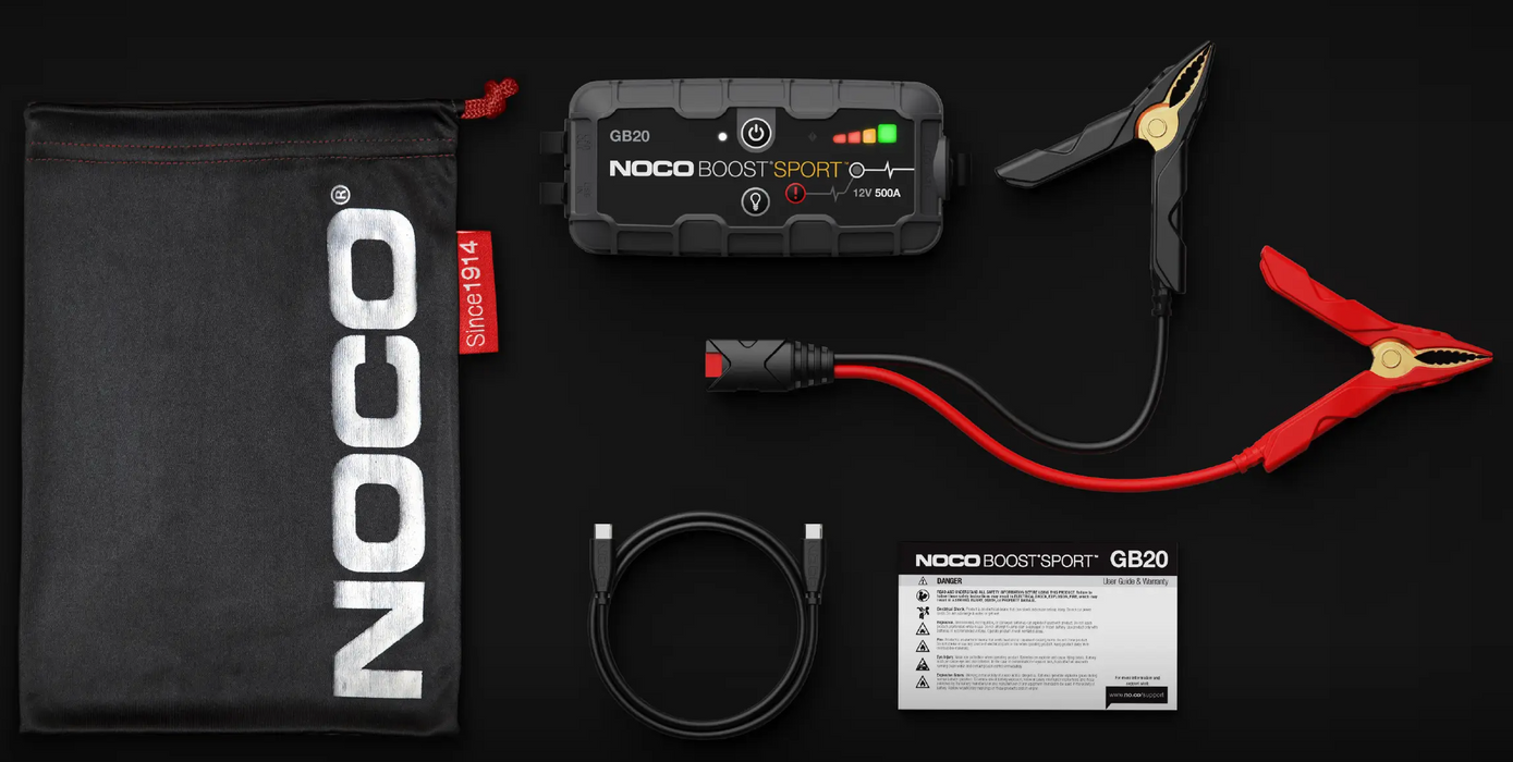 Noco GB20 500A 12V Boost Sport UltraSafe Jump Starter