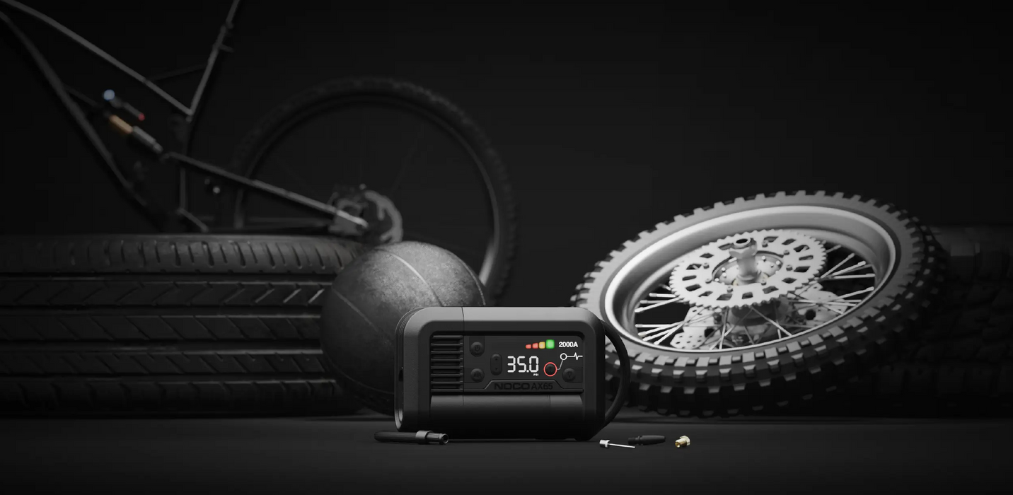 Noco AX65 2000A Boost Air Jump Starter and 67LPM 100PSI Air Compressor