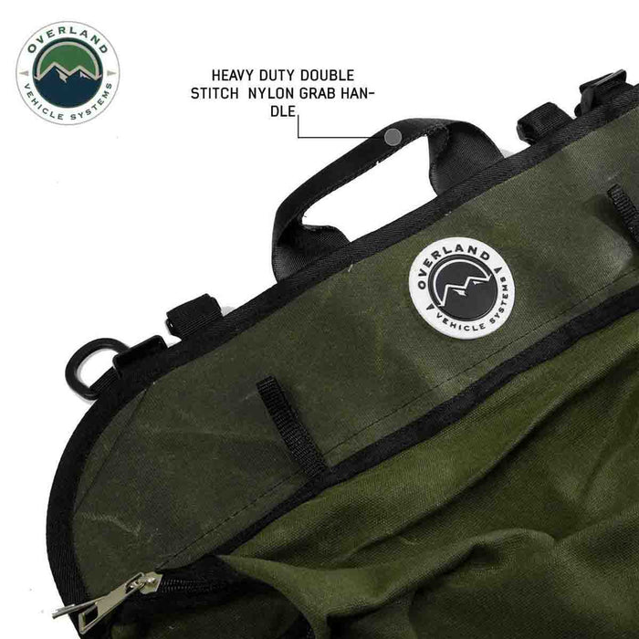 Overland Vehicle Systems Camping Gear Waxed Canvas Storage Bag