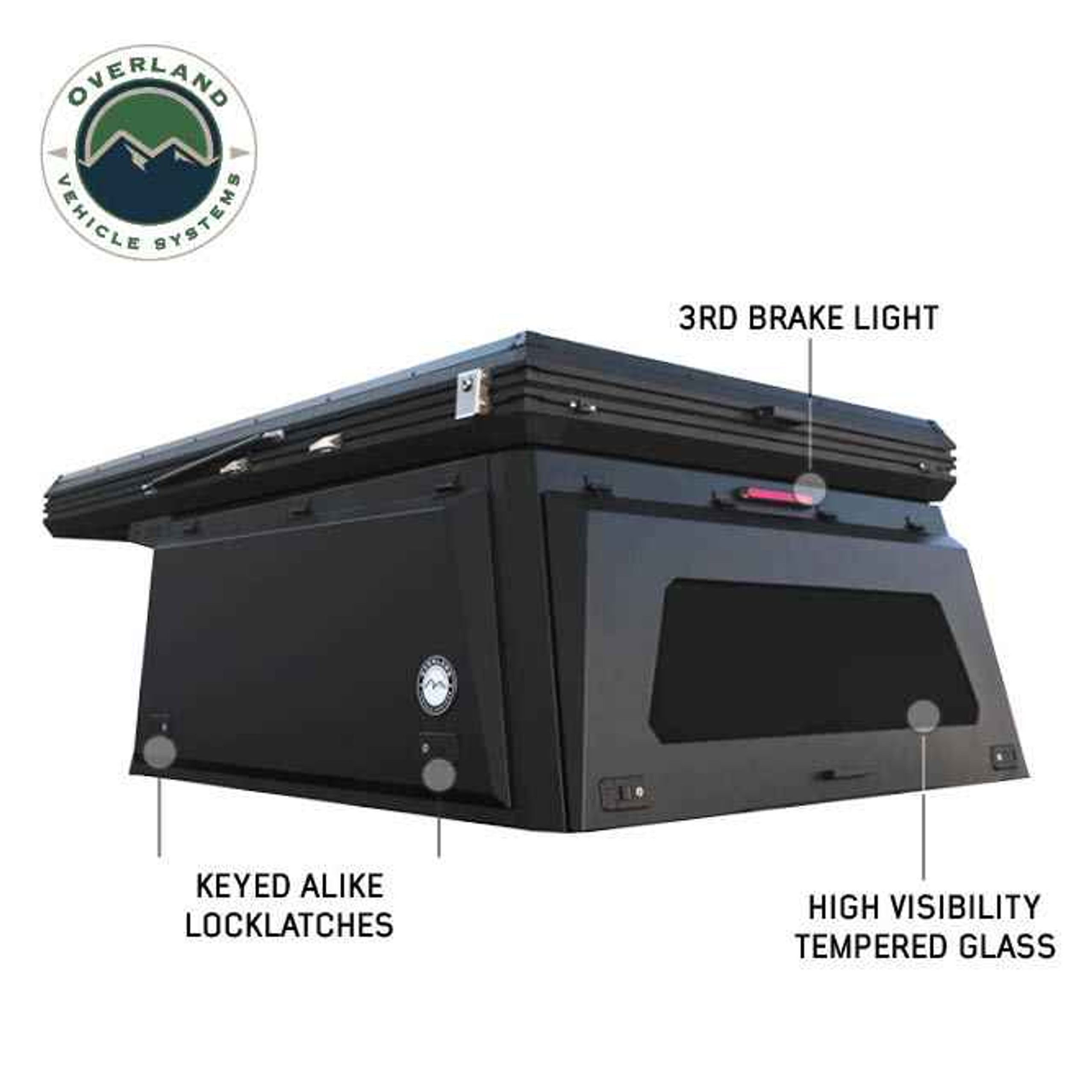 Overlander Camper Shell Overland Vehicle Systems Excursion Camper Shell Roof Top Tent Combo ...