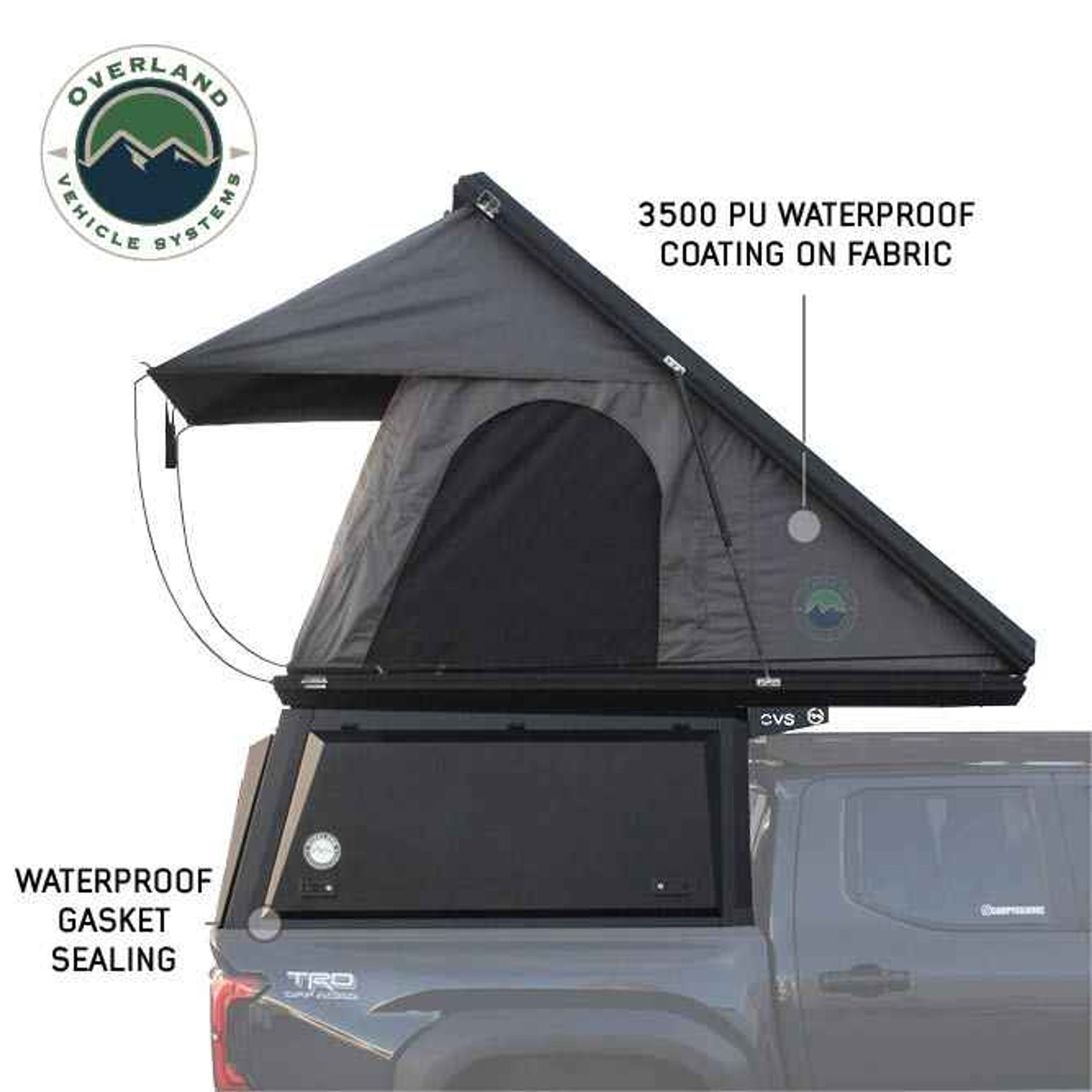 Overlander Camper Shell Overland Vehicle Systems Excursion Camper Shell Roof Top Tent Combo ...