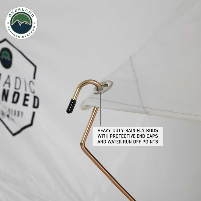 Overland Vehicle Systems HD Nomadic 3 Arctic White Extended Soft Shell Roof Top Tent