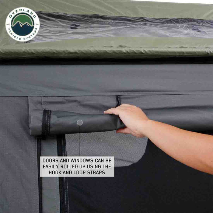 Overland Vehicle Systems HD Nomadic 3 Extended Soft Shell Roof Top Tent