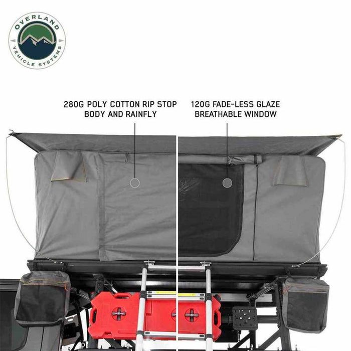 Overland Vehicle Systems HD Sidewinder Side Load Aluminum Hard Shell Roof Top Tent