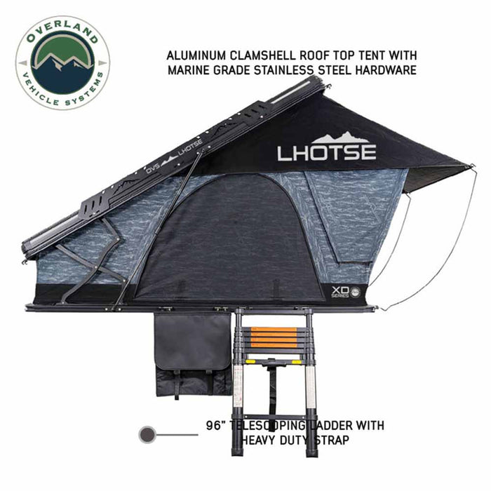 Overland Vehicle Systems XD Lhotse Clam Shell Aluminum Hard Shell Roof Top Tent