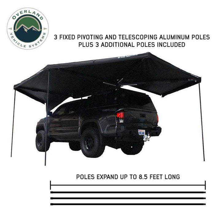Overland Vehicle Systems XD Nomadic Black Out 270 Degree Awning w/ Lights