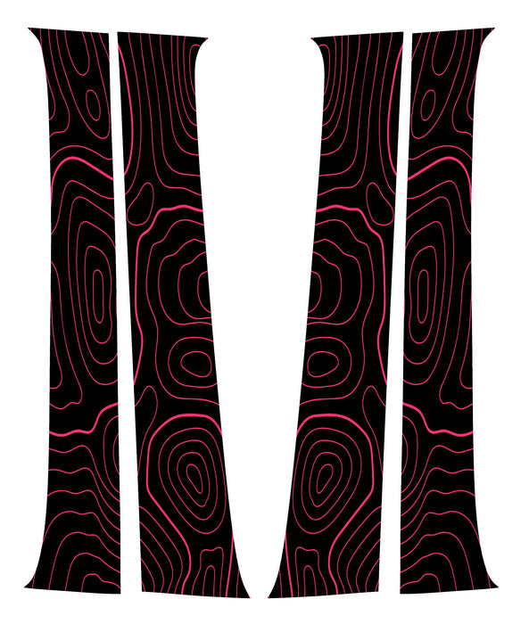 Vinyl Garage Topo B Pillar Decals For Tacoma (2016-2023)
