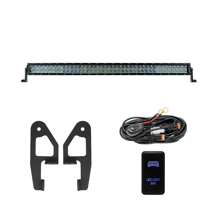 Cali Raised Premium Roof Rack Front Light Bar Kit For Tacoma (2005-2023)