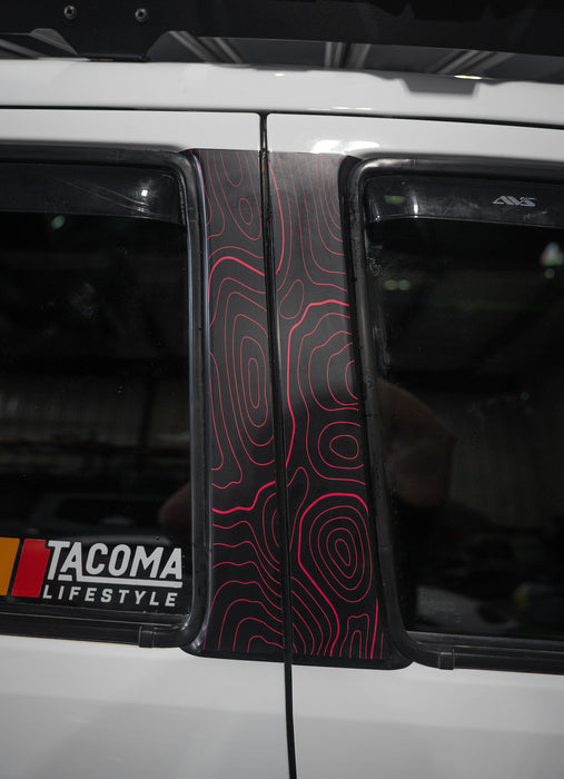 Vinyl Garage Topo B Pillar Decals For Tacoma (2016-2023)