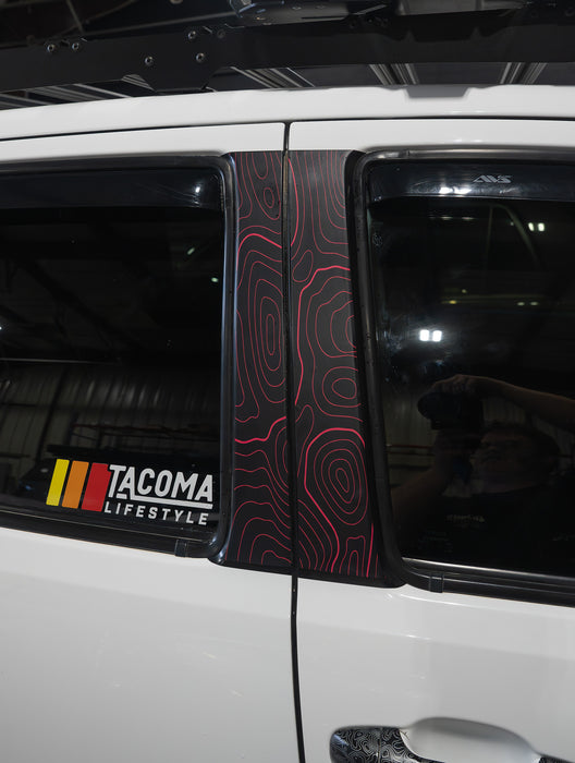 Vinyl Garage Topo B Pillar Decals For Tacoma (2016-2023)
