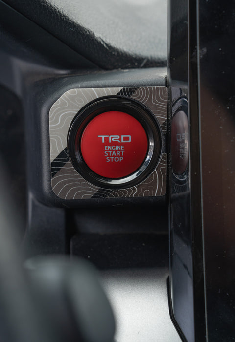 Vinyl Garage Start/Stop Button Overlay For Tacoma (2024-Current)