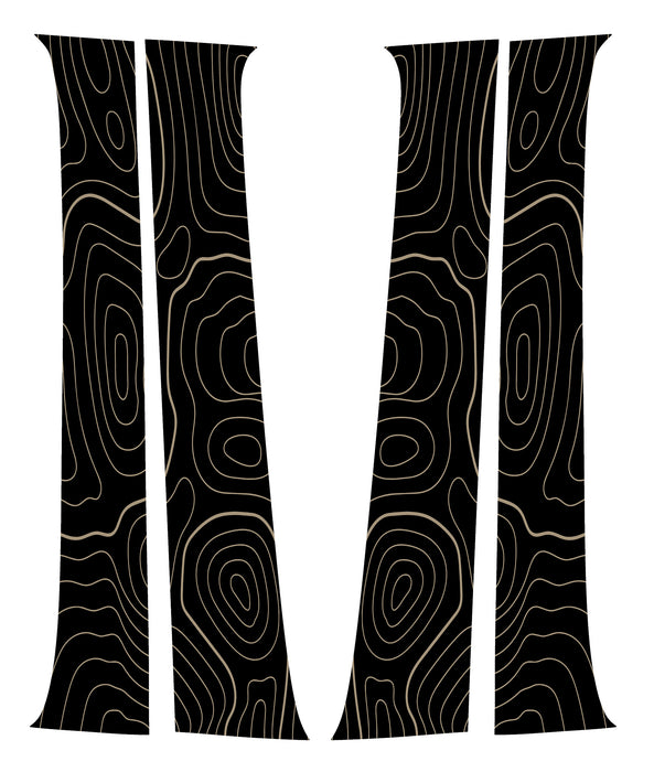 Vinyl Garage Topo B Pillar Decals For Tacoma (2016-2023)