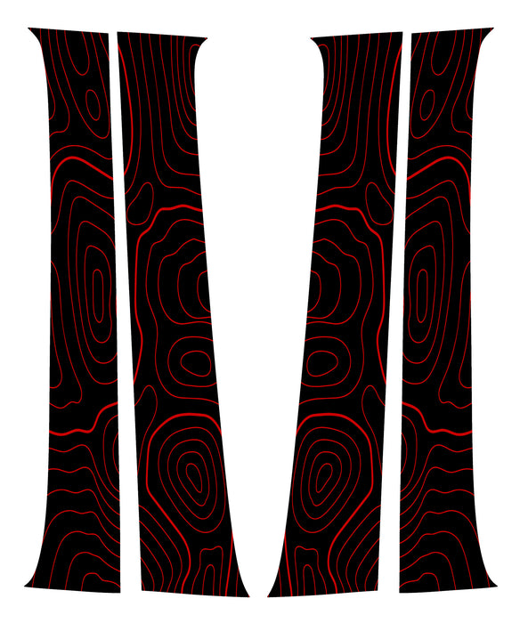 Vinyl Garage Topo B Pillar Decals For Tacoma (2016-2023)