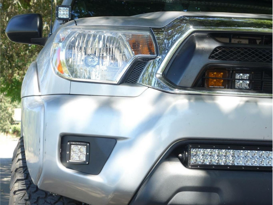 Cali Raised LED Fog Light Pod Replacements Brackets Kit For Tacoma (2012-2015)