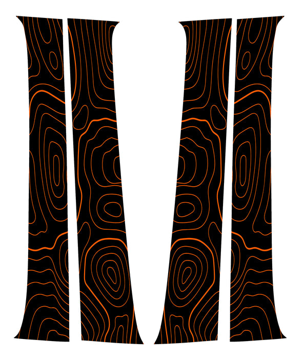 Vinyl Garage Topo B Pillar Decals For Tacoma (2016-2023)