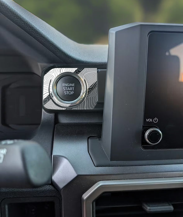 Vinyl Garage Start/Stop Button Overlay For Tacoma (2024-Current)