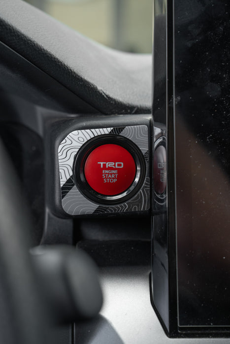 Vinyl Garage Start/Stop Button Overlay For Tacoma (2024-Current)