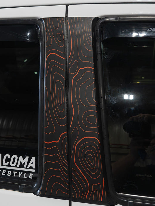 Vinyl Garage Topo B Pillar Decals For Tacoma (2016-2023)