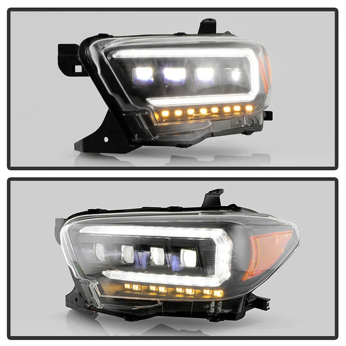 Spyder Apex Black Multi-Beam LED Headlights for Tacoma Halogen W/LED DRL (2016–2022)