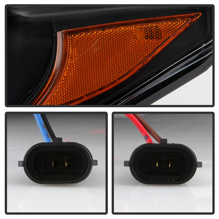 Spyder Apex Black Multi-Beam LED Headlights for Tacoma Halogen W/O LED DRL (2016–2022)