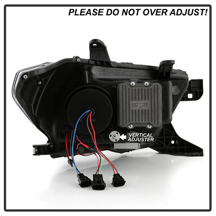Spyder Apex Black Multi-Beam LED Headlights for Tacoma Halogen W/O LED DRL (2016–2022)
