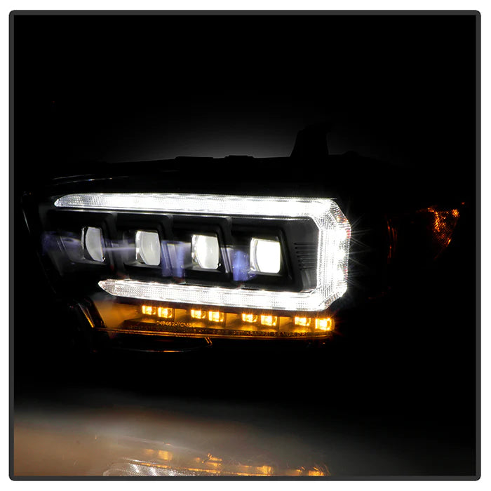 Spyder Apex Black Multi-Beam LED Headlights for Tacoma Halogen W/O LED DRL (2016–2022)
