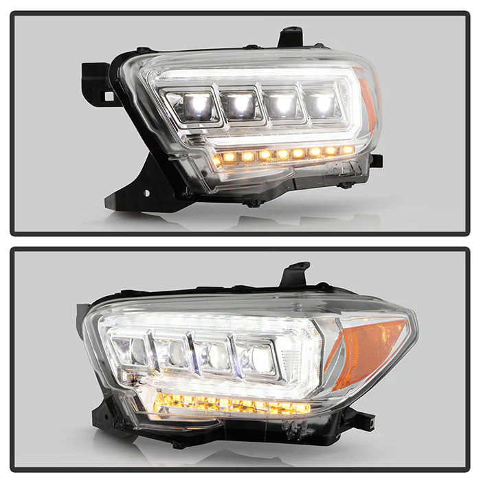 Spyder Apex Chrome Multi-Beam LED Headlights W/Turn Signal for Tacoma (2016–2022)