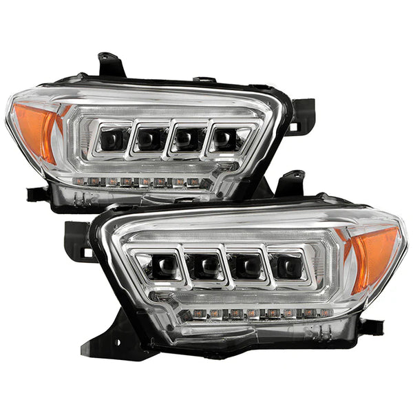 Spyder Apex Chrome Multi-Beam LED Headlights W/Turn Signal For