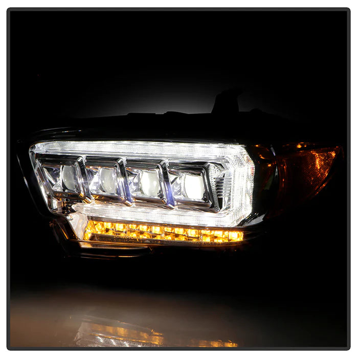 Spyder Apex Chrome Multi-Beam LED Headlights for Tacoma Halogen W/O LED DRL (2016–2022)