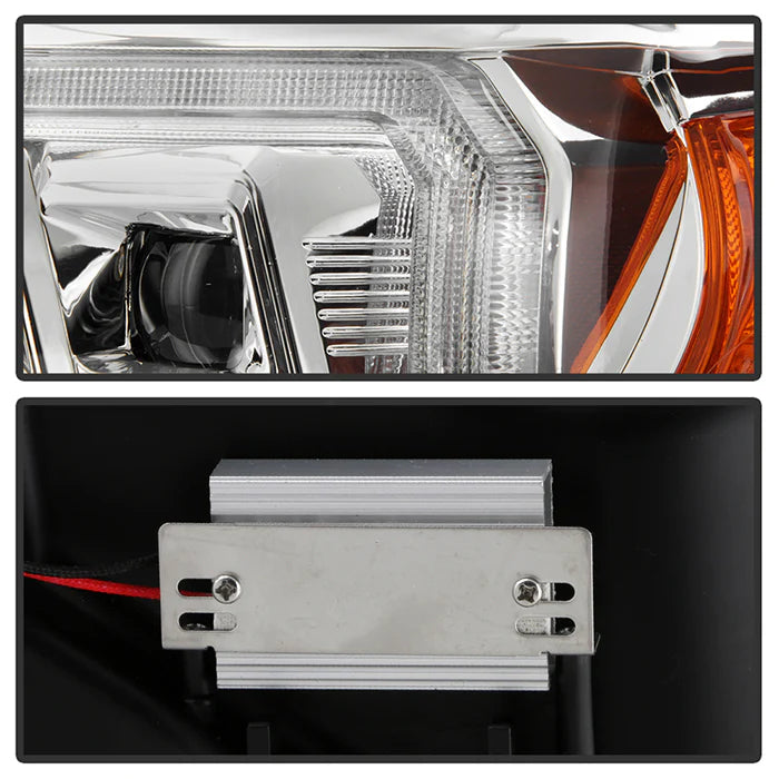 Spyder Apex Chrome Multi-Beam LED Headlights for Tacoma Halogen W/O LED DRL (2016–2022)