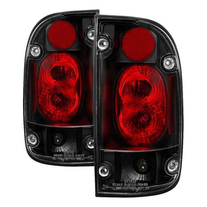 Spyder Black Euro Style Tail Lights for Tacoma (1995-2000)