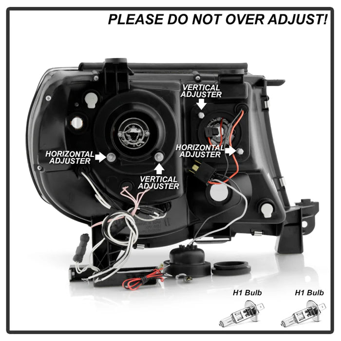 Spyder Black Projector Headlights W/ CCFL Halo LED for Tacoma (2005-2011)