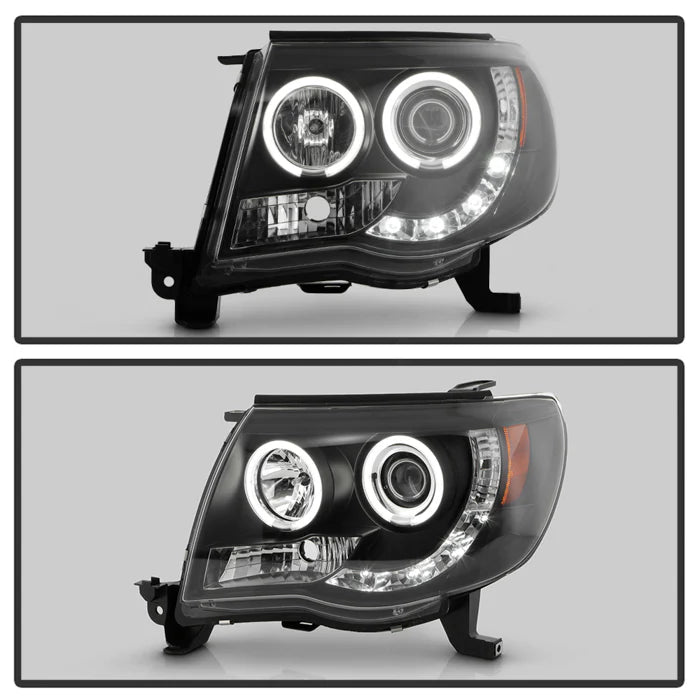 Spyder Black Projector Headlights W/ CCFL Halo LED for Tacoma (2005-2011)