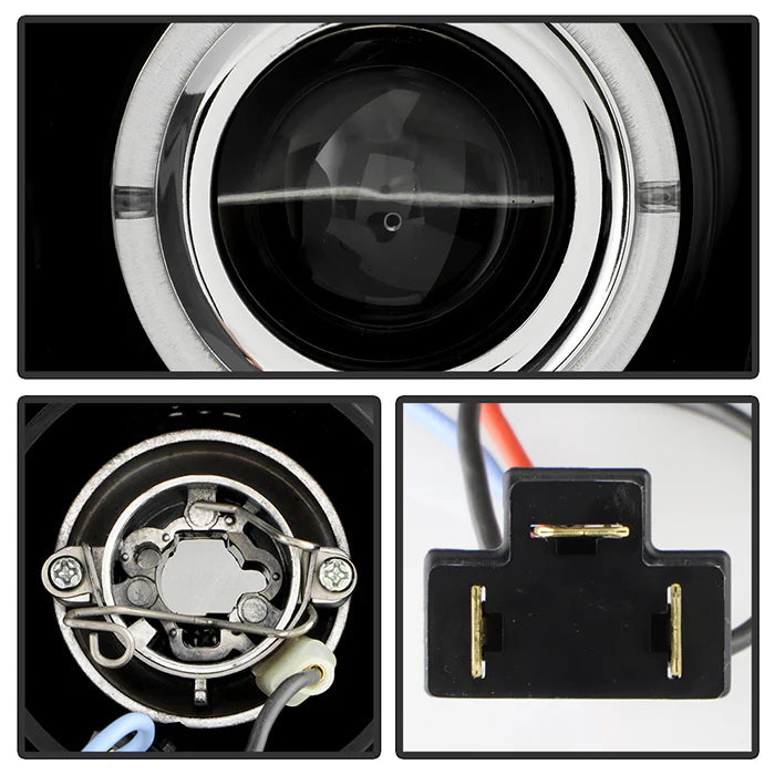 Spyder Black Projector Headlights W/ Halo LED for Tacoma (2005-2011)