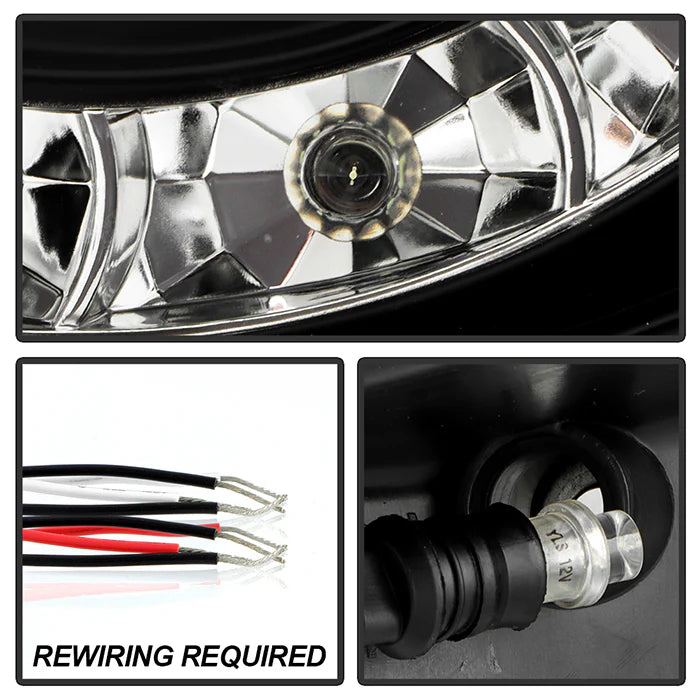 Spyder Black Projector Headlights W/ Halo LED for Tacoma (2005-2011)